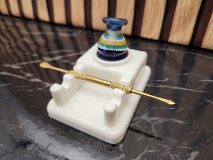 "MINI" 1x2 | Premium Dab Tool Stand, Carb Cap Stand with Silicone Protectors