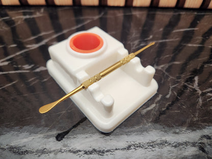 "MINI" 1x2 | Premium Dab Tool Stand, Carb Cap Stand with Silicone Protectors