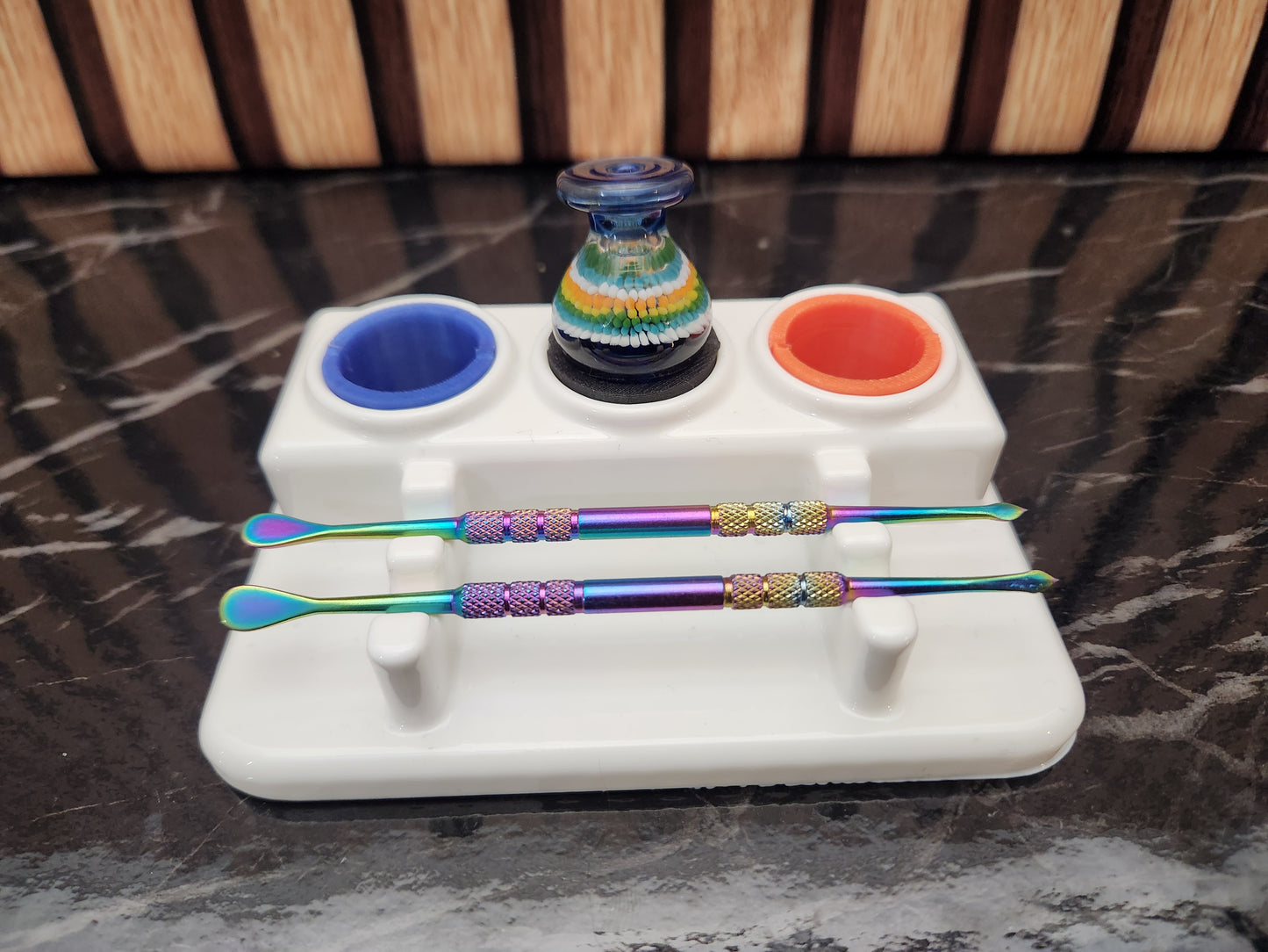 "MINI" 3x2 | Premium Dab Tool Stand, Carb Cap Stand with Silicone Protectors