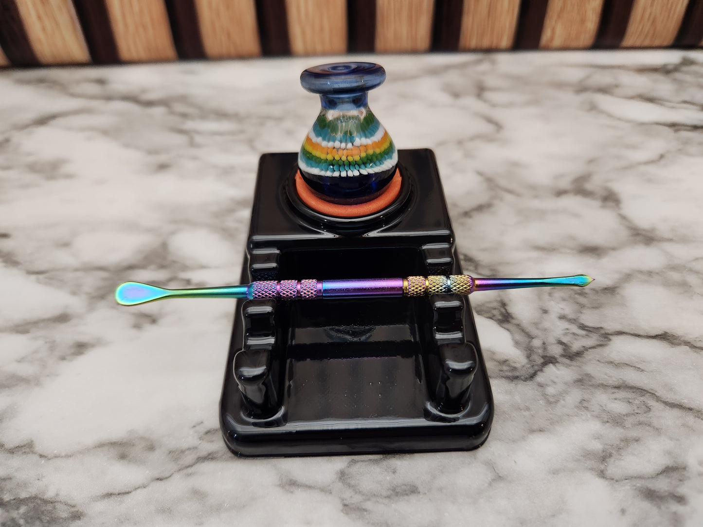 "MINI" 1x2 | Premium Dab Tool Stand, Carb Cap Stand with Silicone Protectors