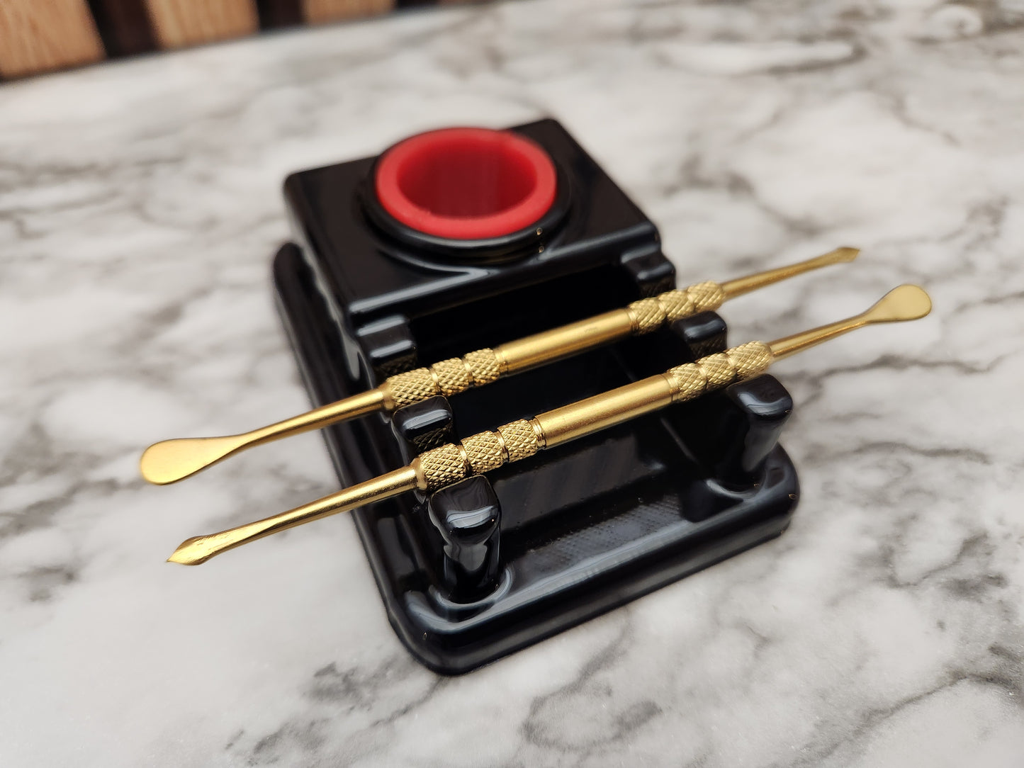 "MINI" 1x2 | Premium Dab Tool Stand, Carb Cap Stand with Silicone Protectors