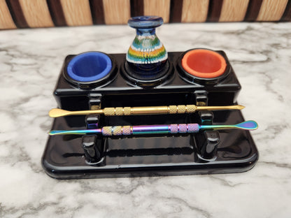 "MINI" 3x2 | Premium Dab Tool Stand, Carb Cap Stand with Silicone Protectors