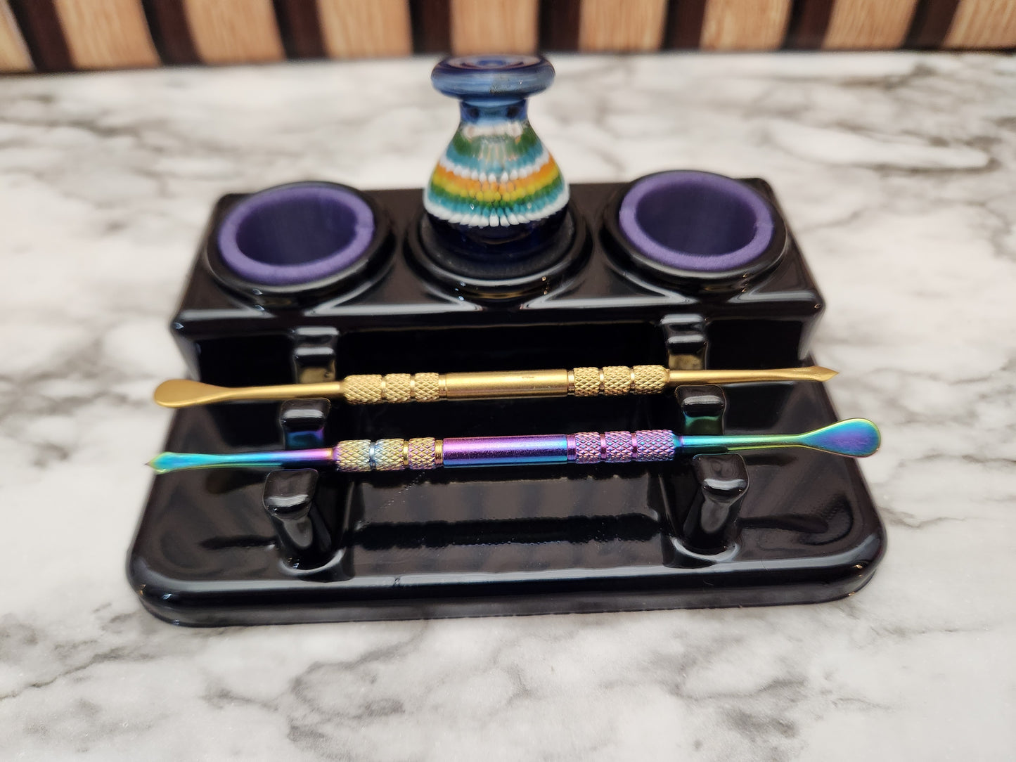 "MINI" 3x2 | Premium Dab Tool Stand, Carb Cap Stand with Silicone Protectors