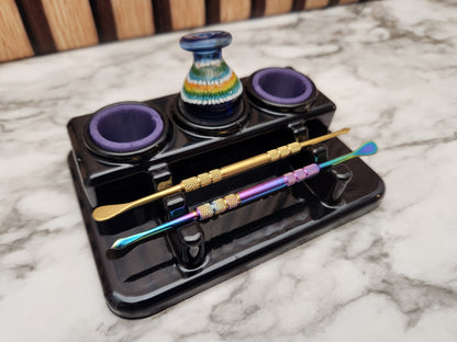 "MINI" 3x2 | Premium Dab Tool Stand, Carb Cap Stand with Silicone Protectors