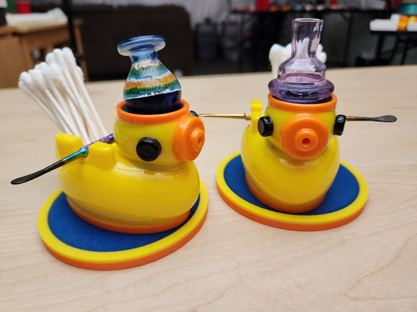 "Dabduck" - Mini Dab Setup Organizer with Silicone Protectors & Dab Mat