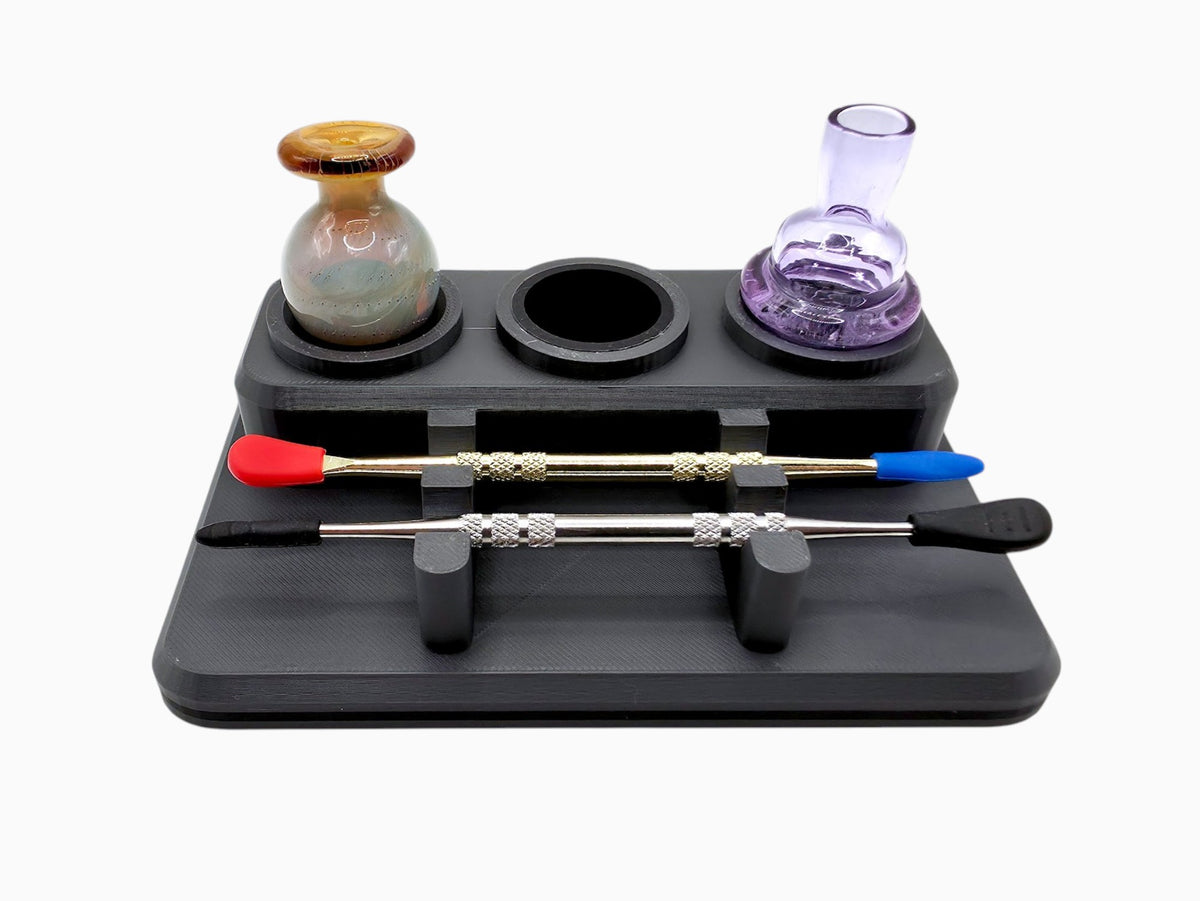 "Triple Carb Cap x Double Dabber Rack"