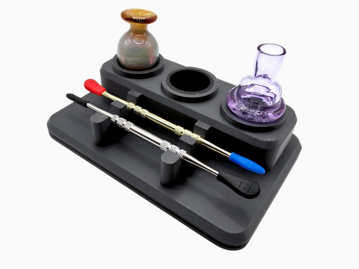 "Triple Carb Cap x Double Dabber Rack"