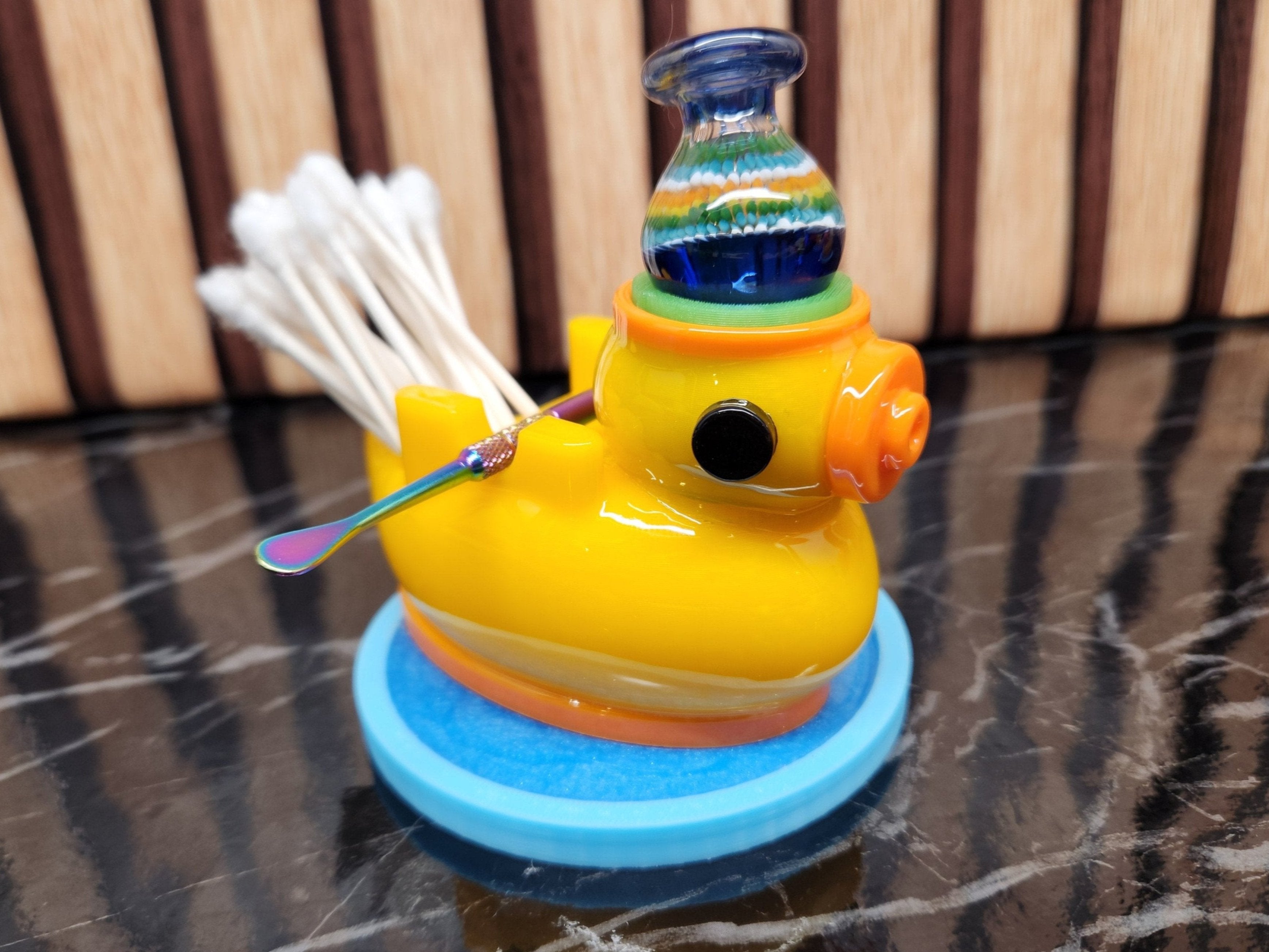 Dabduck by Dabdock cute mini dab organizer with silicone protectors and silicone mat